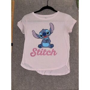 Disney Girl's Lilo & Stitch Sitting Cute Graphic T-Shirt.  M Size 14/16